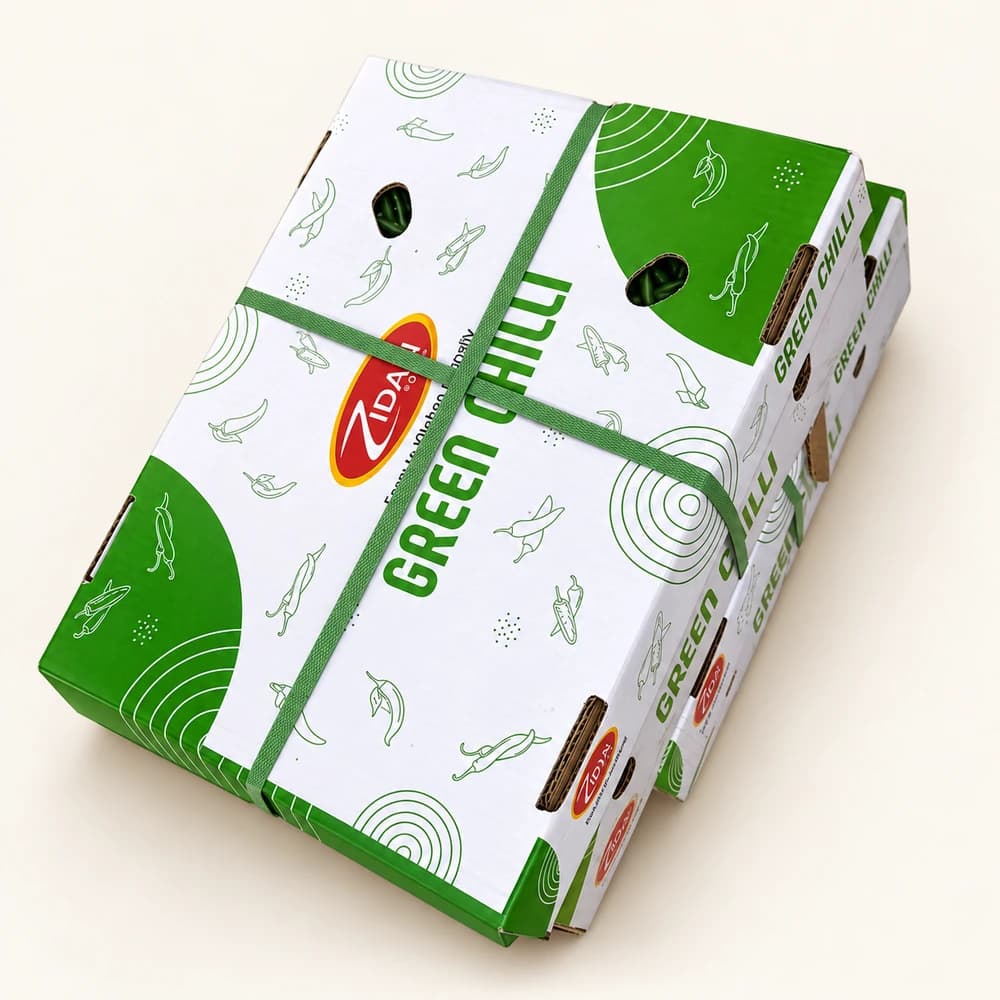 Zidan Fresh Green Chilli branded packaging