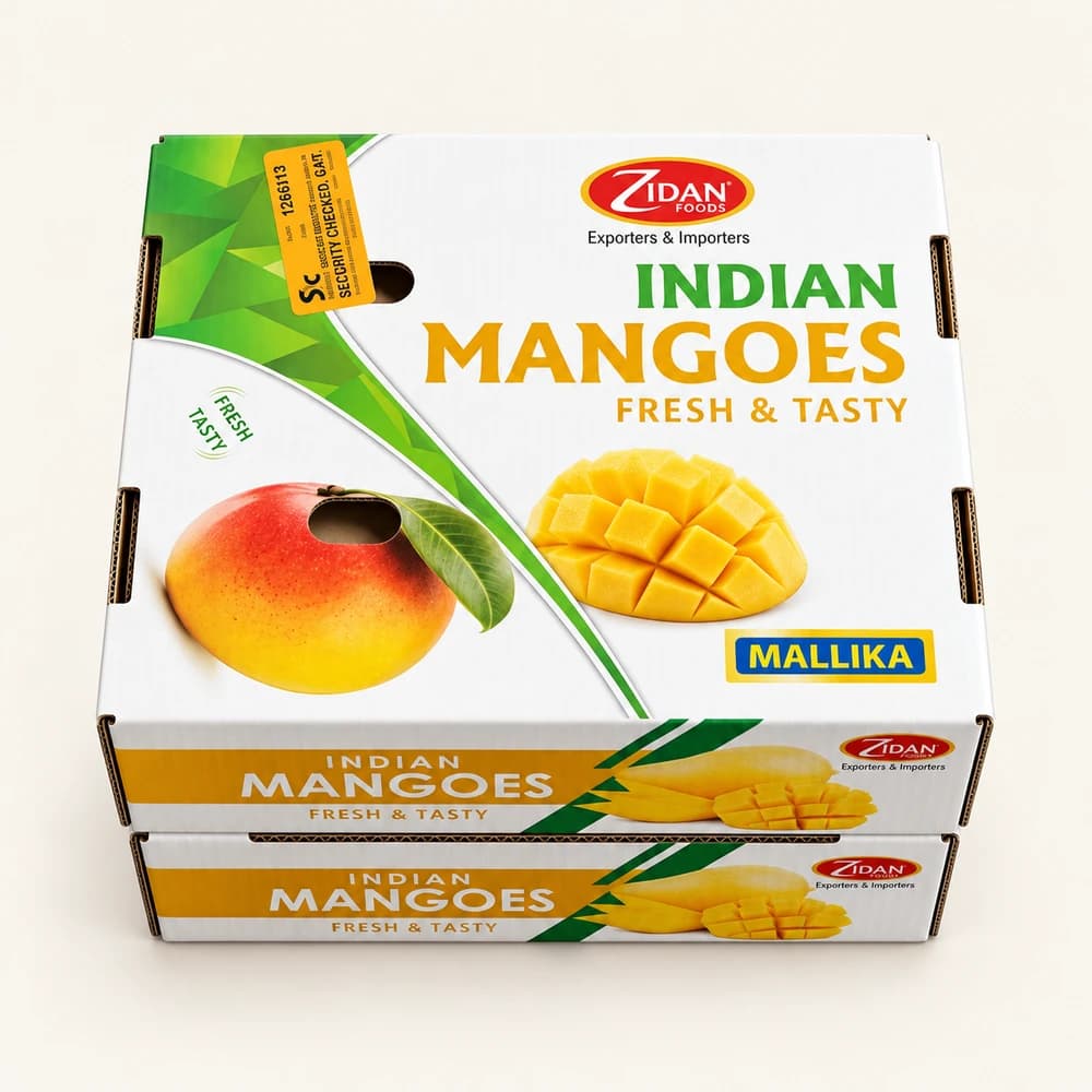 Zidan Fresh Indian Mangoes branded packaging