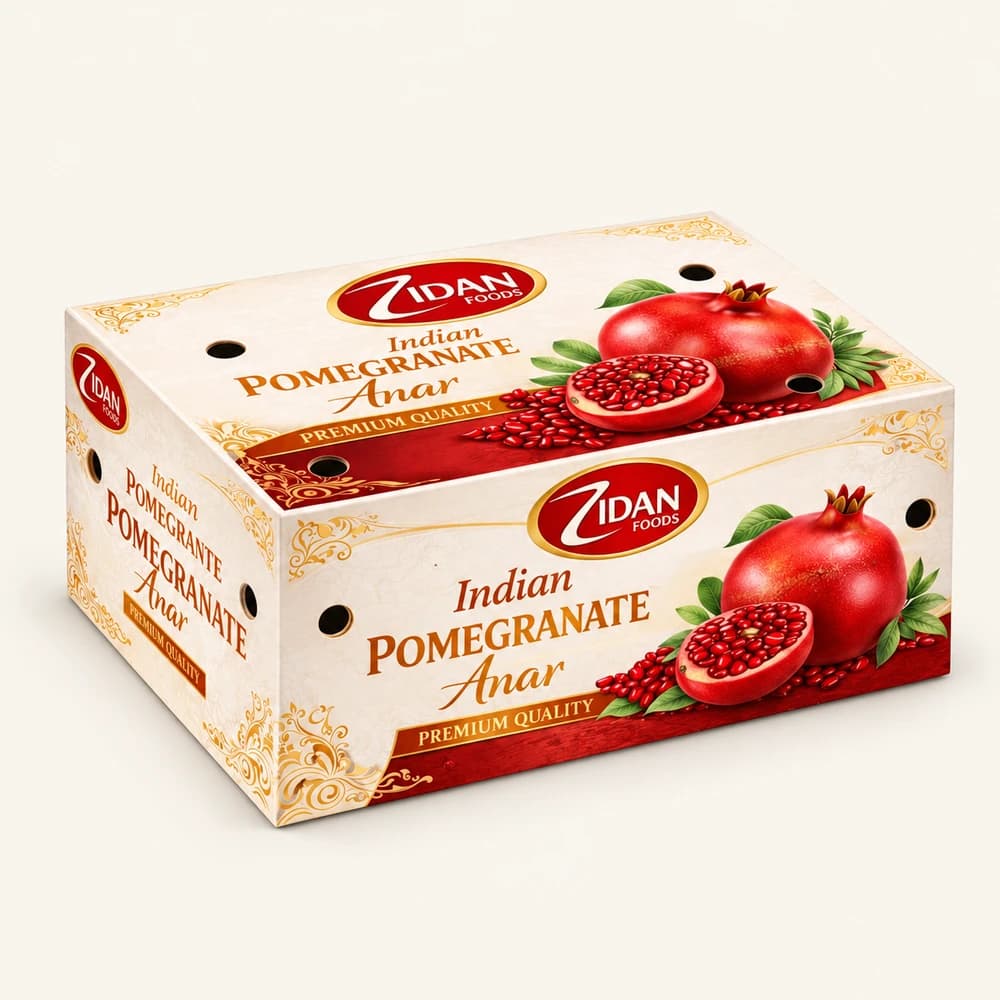 Zidan Fresh Pomegranate branded packaging